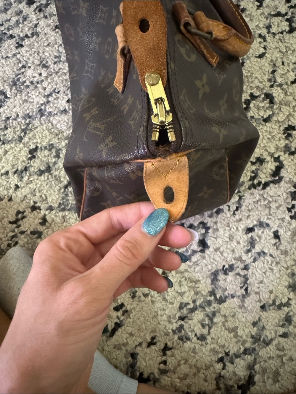 Louis Vuitton Monogram Speedy Top 30 Handle Bag - Brown/Gold/Tan - Picture 12 of 14